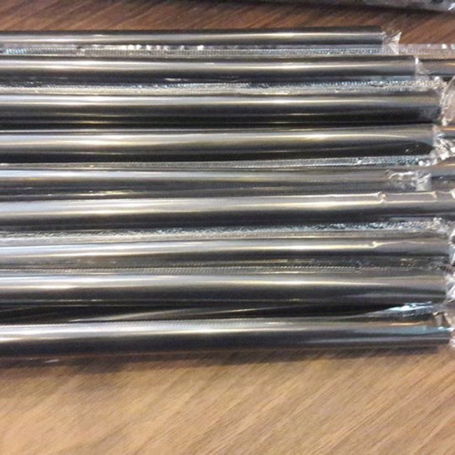 1 kg Ống hút nhưa đen và trong suốt có màng bọc - Plastic Drinking Straw Cover