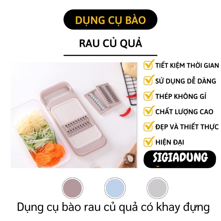 [SGD] Dụng Cụ Bào Rau Củ - Bàn Nạo, Bào Rau Củ Kèm Hộp Đựng, Có Tay Cầm Tiện Lợi 8780