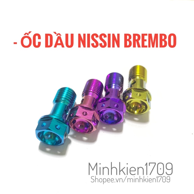 (GR5 XỊN) Ốc dầu titan heo Zin Nissin heo Brembo