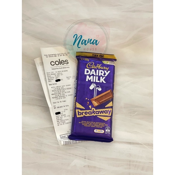 Chocolate Cadbury Dairy Milk thanh lớn 180gr cực nhiều vị - bill ✈️ từ Úc