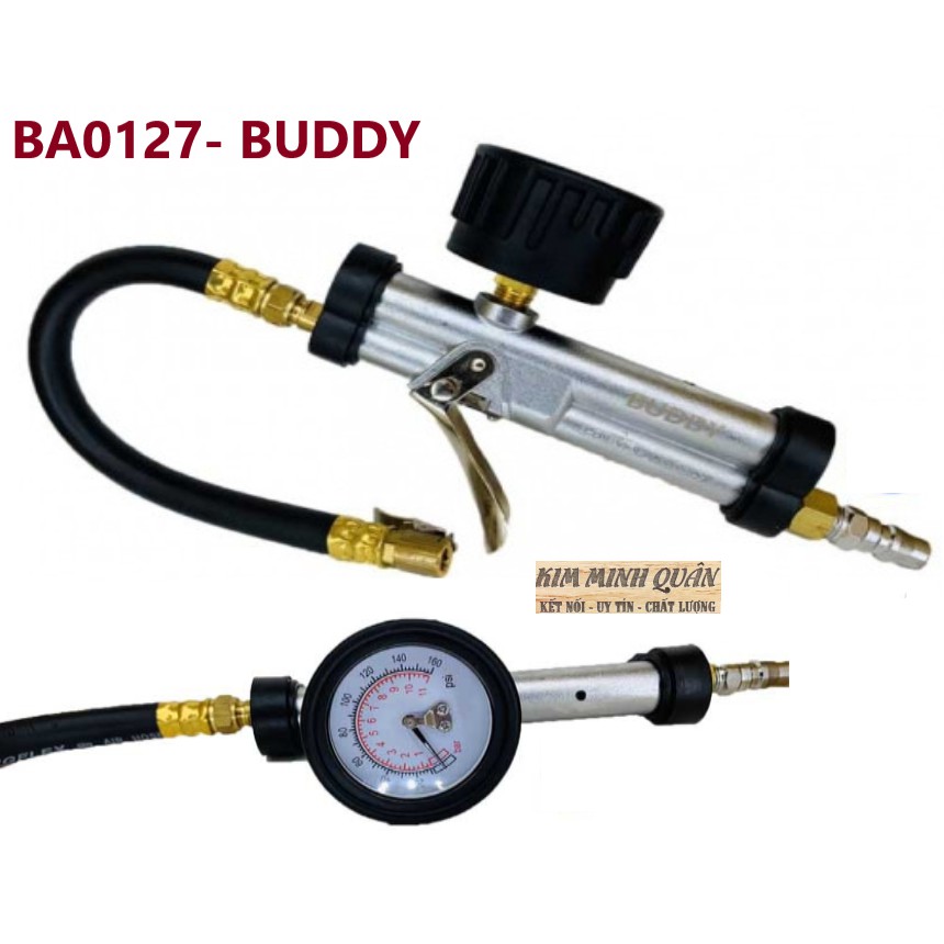 Súng Bơm Hơi có Đồng Hồ Đo Áp Suất Lốp Cao Cấp BA0127 BUDDY