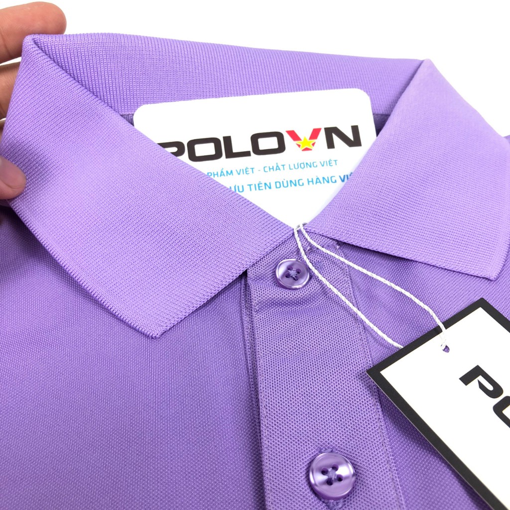 Áo thun Polo nam cổ bẻ Basic màu Tím Mauve , vải cá sấu - không xù lông, không ra màu, thấm hút mồ hôi, form regular fit