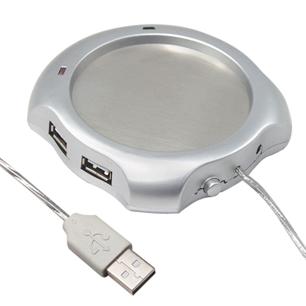 Thiết bị hâm nóng đồ uống qua cổng USB kiêm bộ chia USB tiện dụng