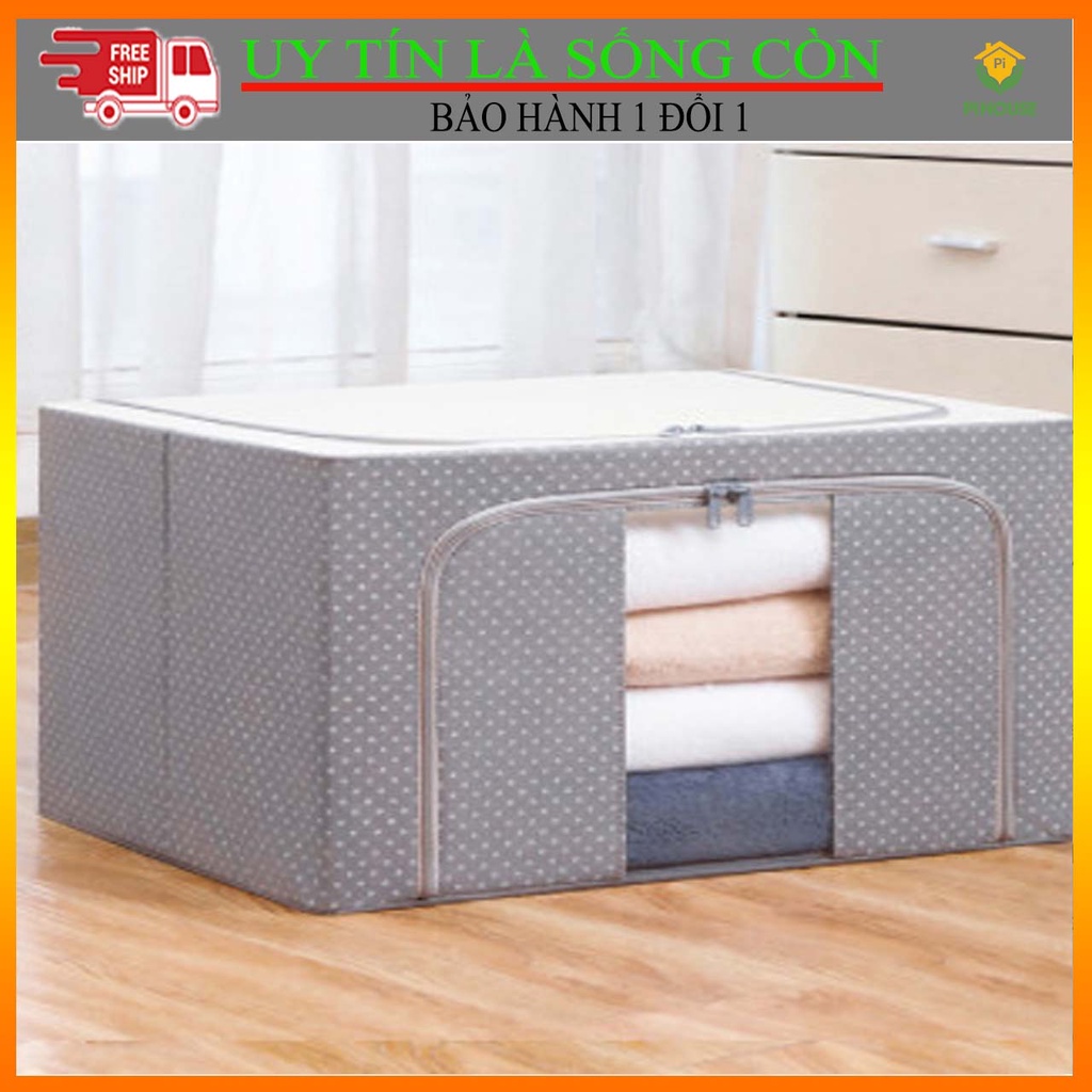 Túi Đựng Quần Áo Chăn Màn Khung Thép Vải PiHouse Cỡ Lớn
