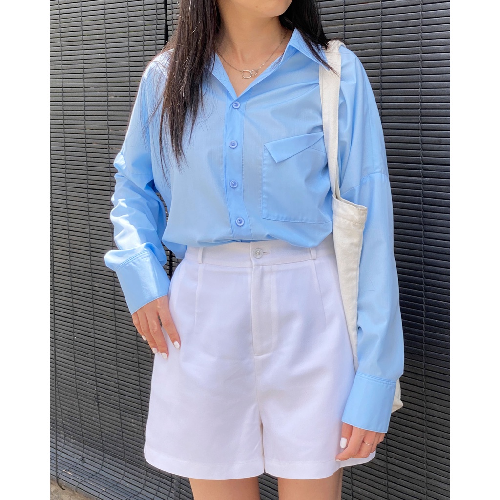 Áo sơ mi basic oversize Đen Clothing SM2