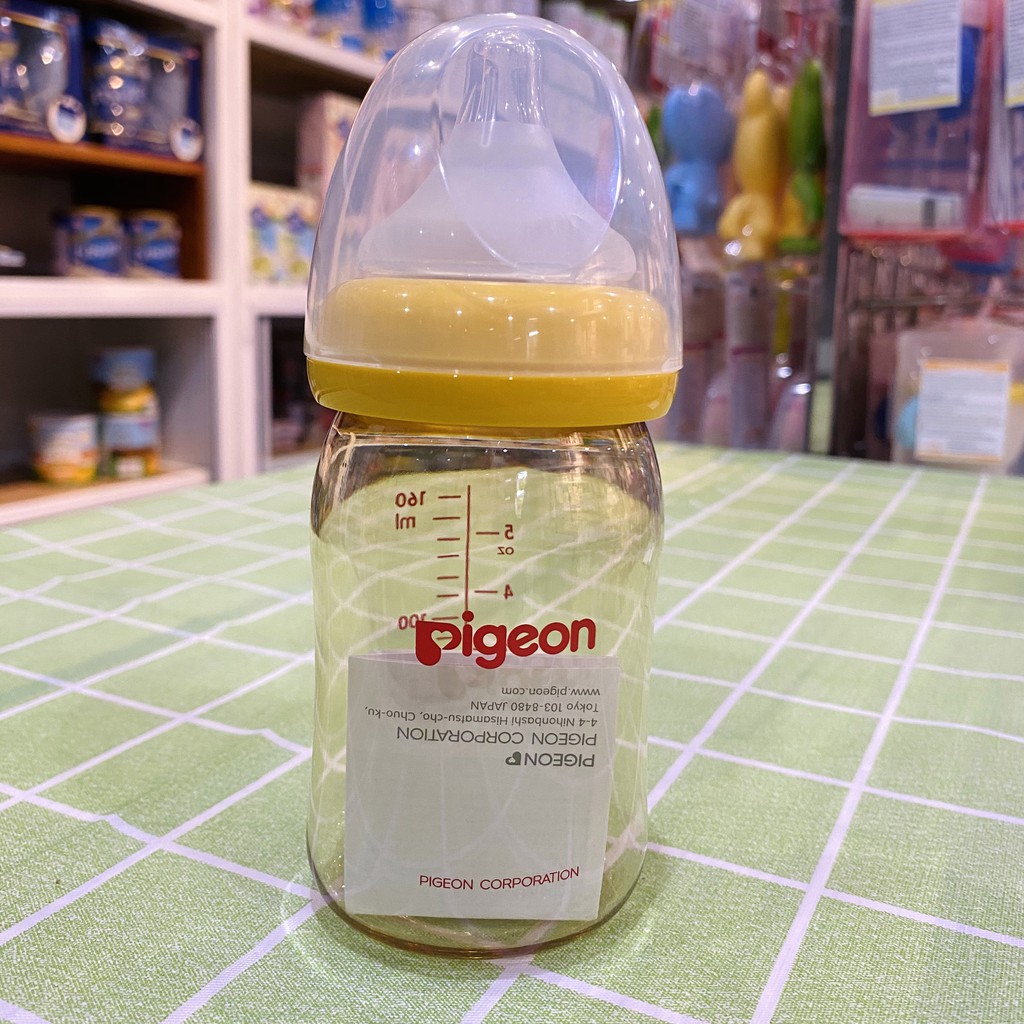 Bình sữa Pigeon cổ rộng PPSU 160ml chính hãng