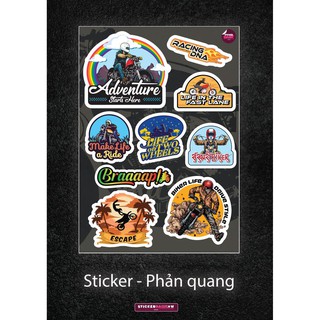 Sticker tem dán Phản Quang _ Biker