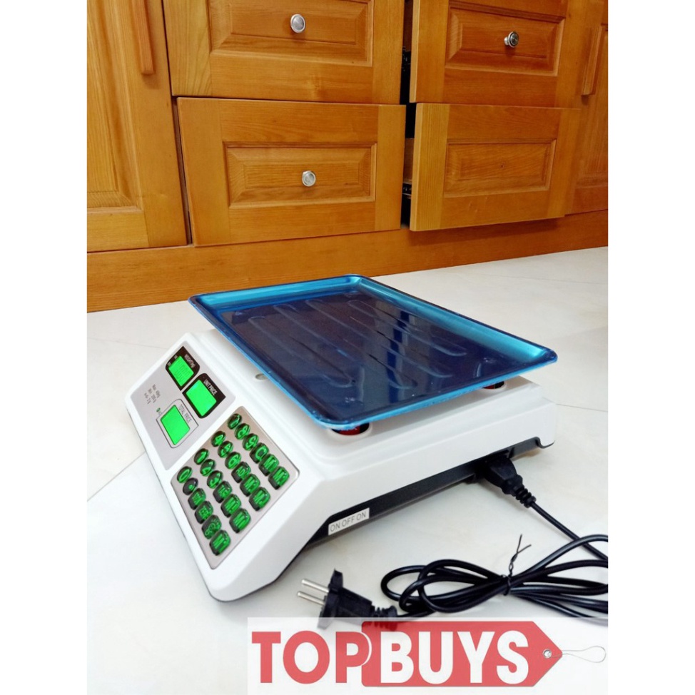 Cân Điện Tử Tính Tiền 40KG/5g - Đĩa Cân inox - 2 Mặt Đồng Hồ Hiển Thị Trước Sau Tiện Lợi
