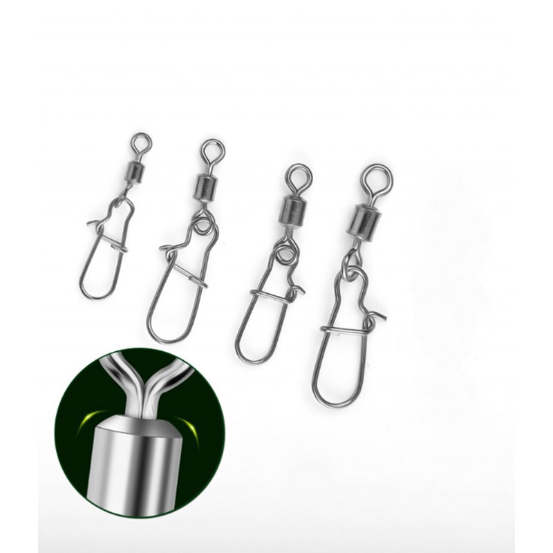 Set 50 Đầu Nối Xoay Bằng Thép Không Gỉ Chuyên Dụng Cho Câu Cá
