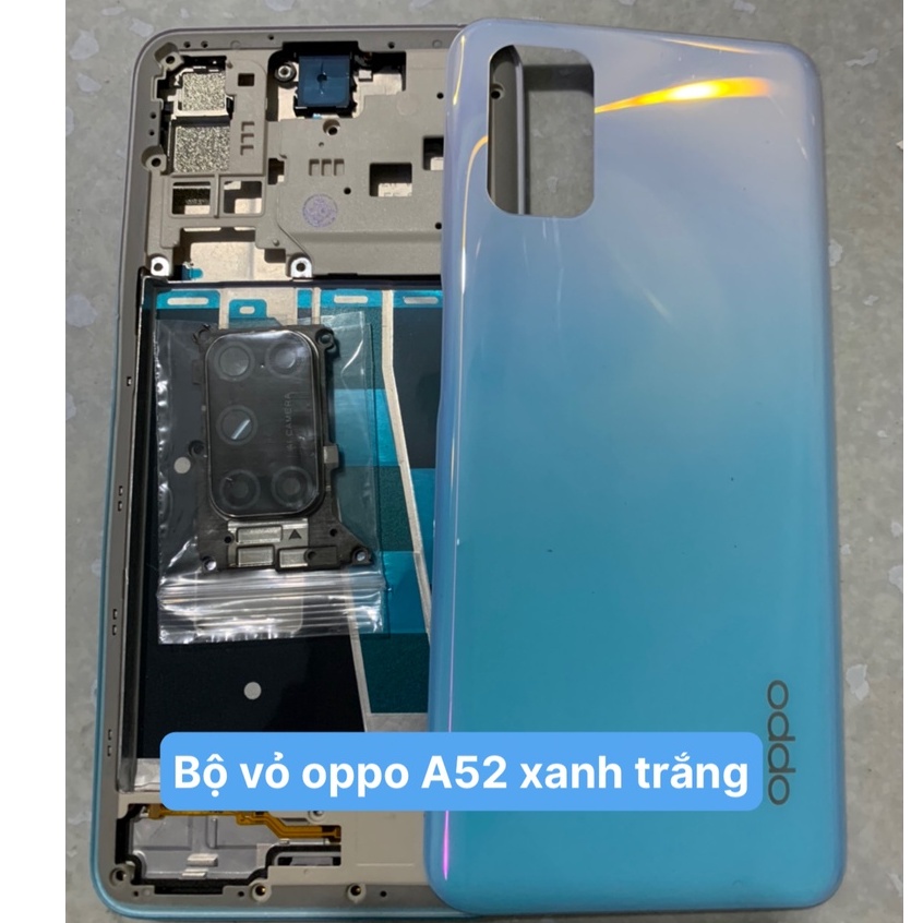 Bộ vỏ zin new Oppo A52 2020 / oppo A92 2020 dùng chung - ( gồm lưng, sườn, xương, phím âm lượng, kính camera )