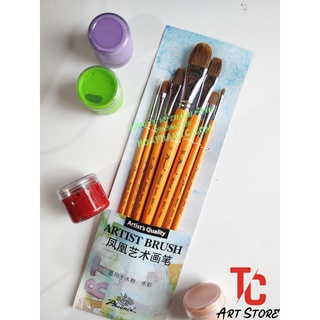 Bộ cọ vẽ PHOENIX 8802S-7 lông sóc ( Oval và đầu nhọn)