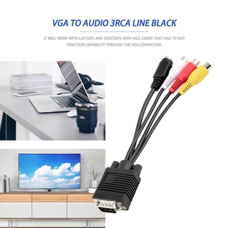 Cáp Chuyển Đổi Từ Vga Sang Video Tv Out S-Video Av Và 3 Rca