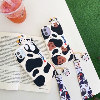 [KÈM DÂY]Ốp lưng iphone Con bò 3D N37