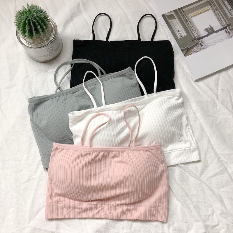 Áo hai dây croptop SUXI dáng ngắn hỗ trợ tập thể thao dành cho nữ