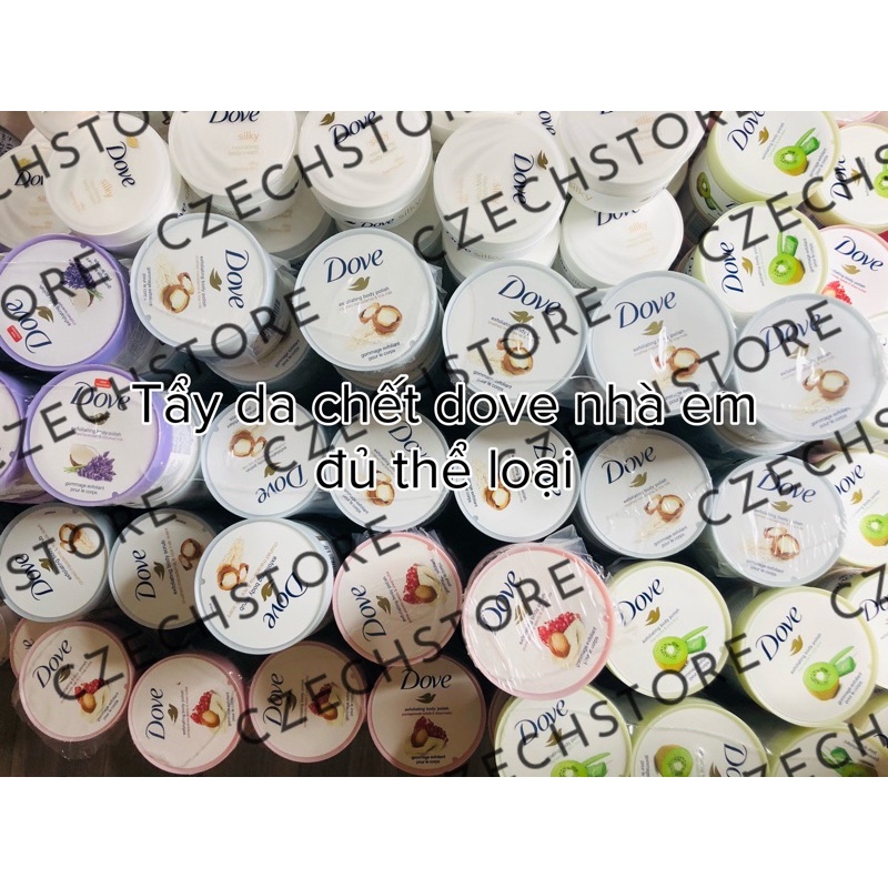 Tẩy da chết body Dove Exfoliating Body Polish đủ mùi(Lựu,maca, kiwi, oải hương) | BigBuy360 - bigbuy360.vn