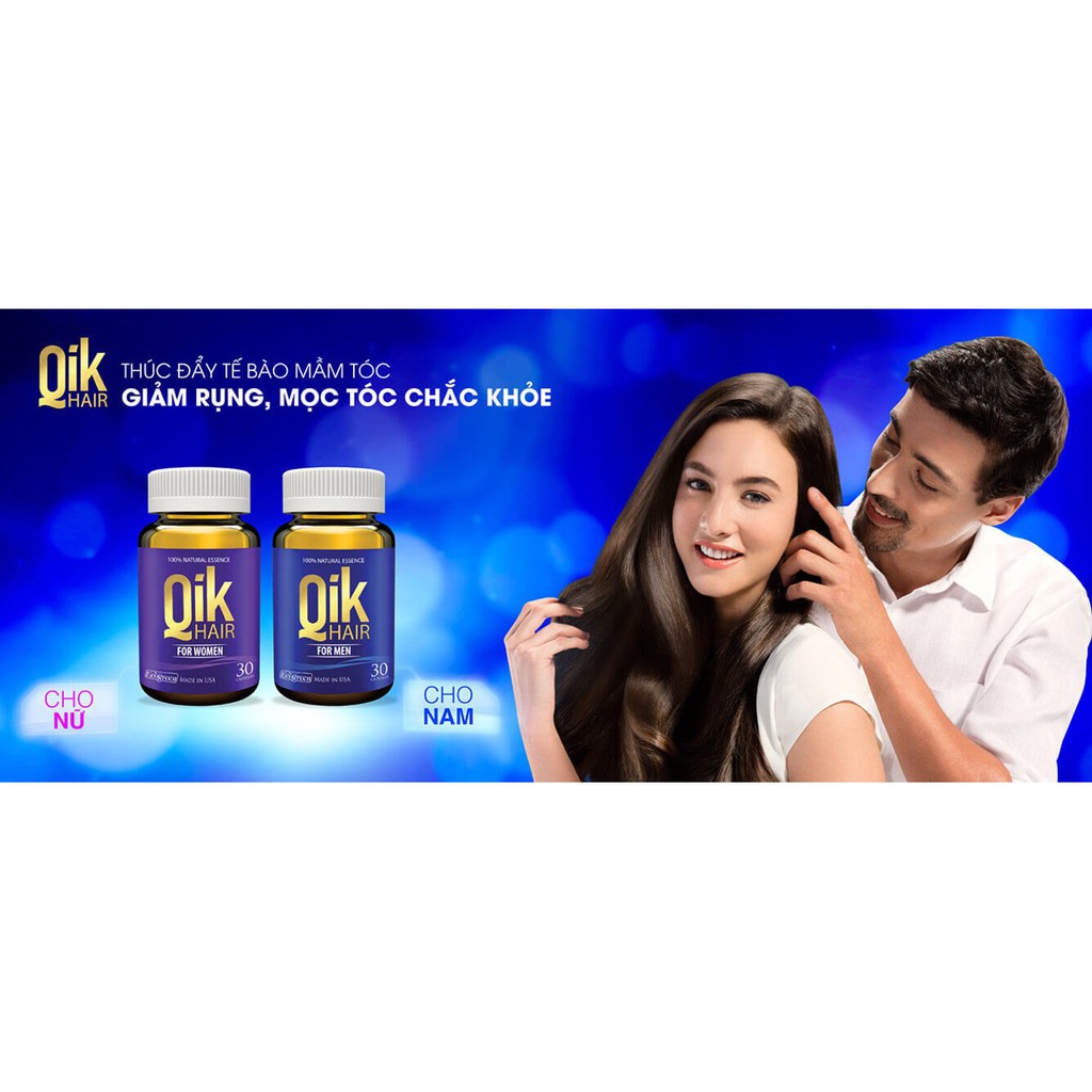 Qik Hair For Men chống rụng tóc  (Lọ 30 viên)