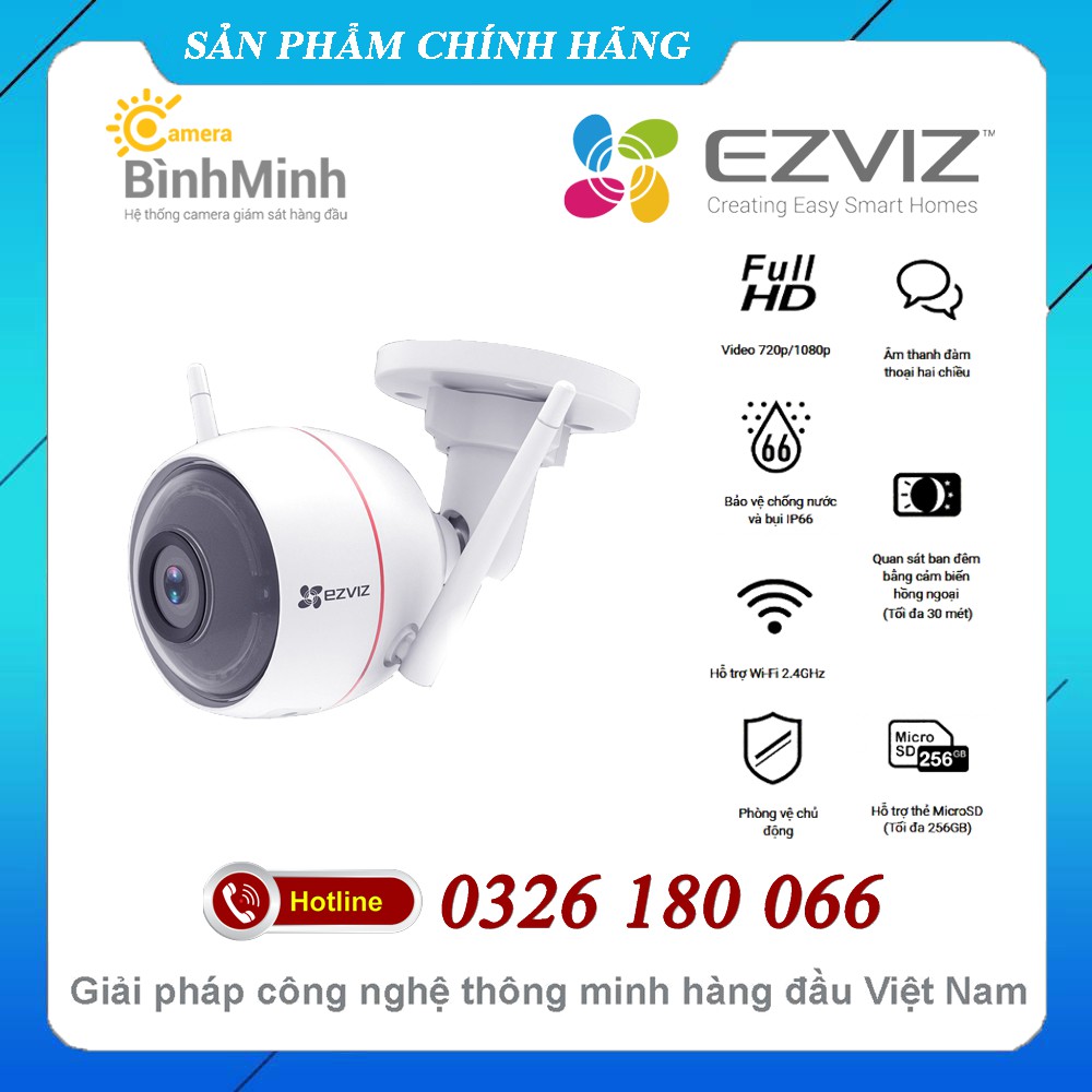 Camera Wifi EZVIZ C3TN, C3W, C3N, H3C, H3 Pro Full HD 1080P 2MP 3MP 2K 4MP 3K 5MP Báo Động, Chuyên D