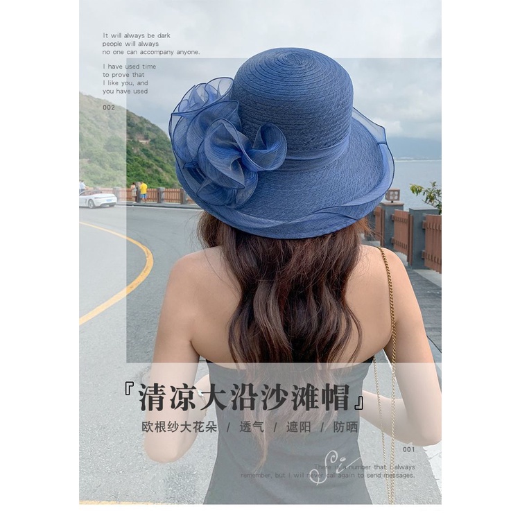 Nón Vành Chống Nắng Thoáng Khí Viền To Phong Cách Phương Tây Thời Trang Mùa Hè Mới Cho Nữ