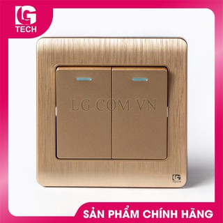 Công tắc đôi 1 chiều và 2 chiều C60 series, Gold Champage chính hãng LGtech