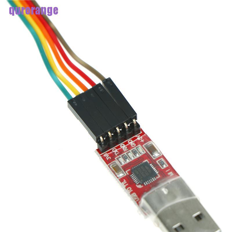 qurorange 1pc CP2102 Module USB to TTL Serial Converter UART STC Download 5pcs Cable UJS