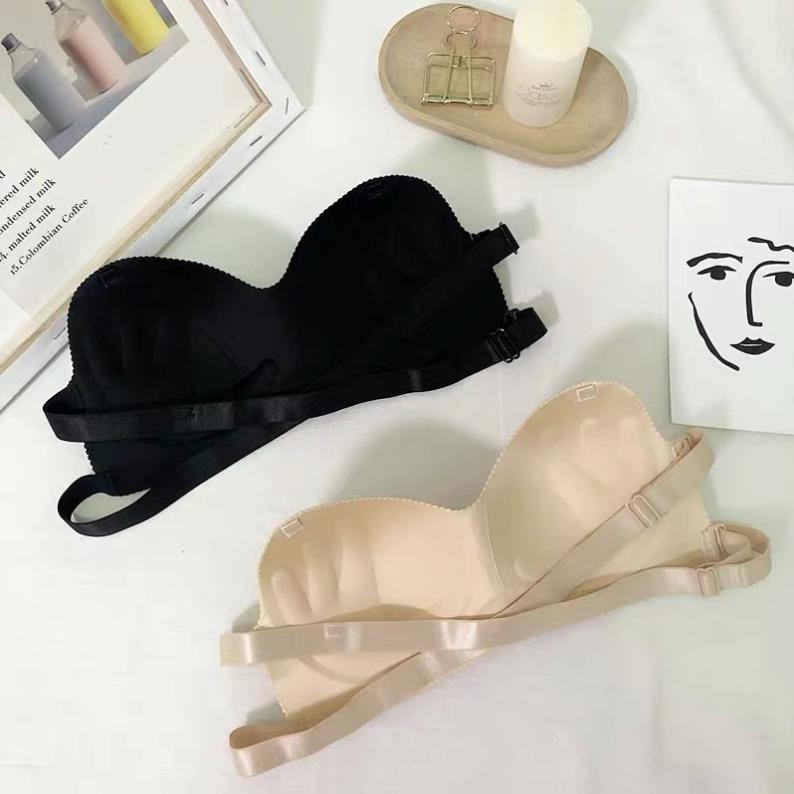 Áo Bra Không Dây Đúc Su Nâng Bàn Tay Không Gọng Quai Chéo Lưng [Tặng Kèm Quai Trong] | BigBuy360 - bigbuy360.vn