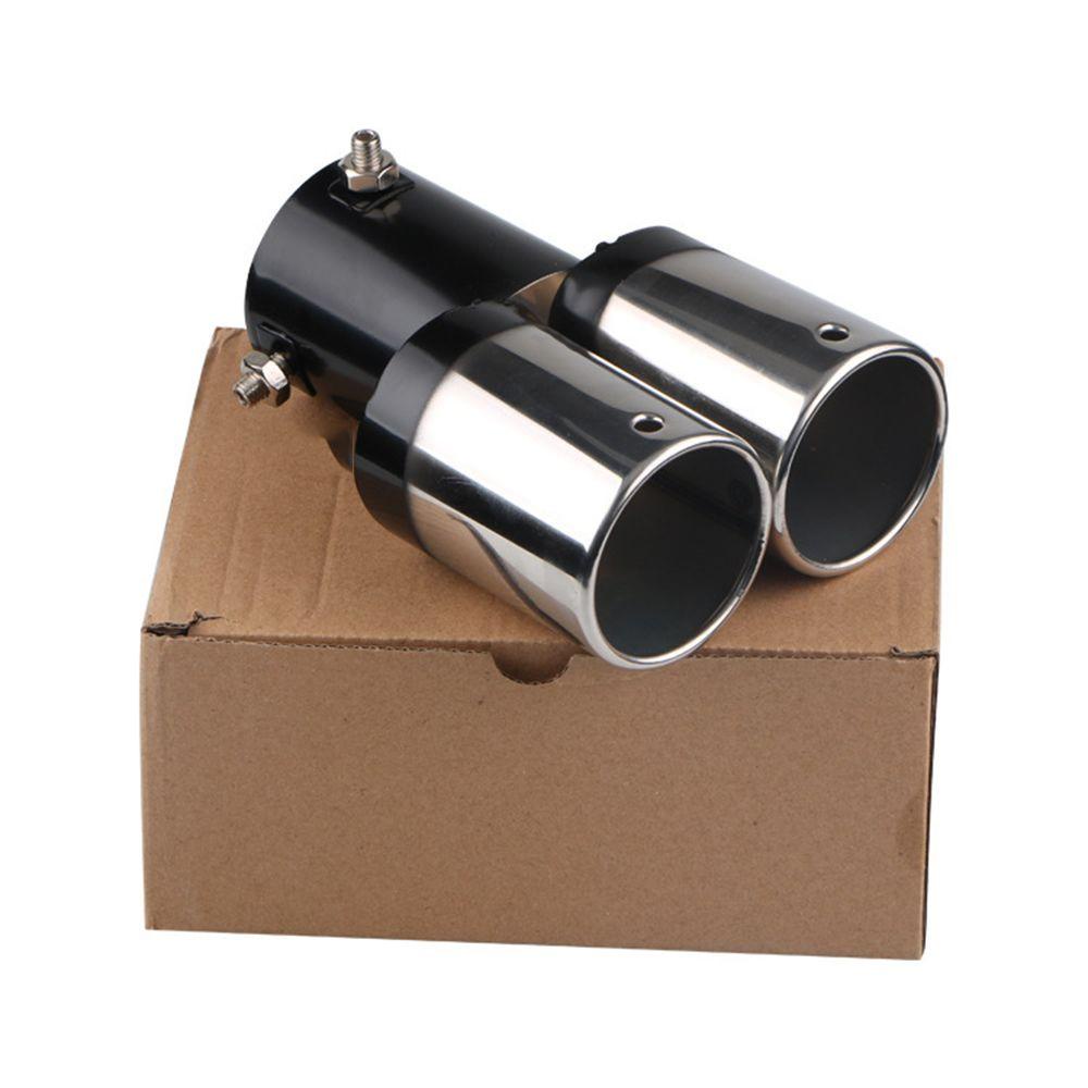 Ống Xả Khí Thải Giảm Thanh DIY Bằng Thép Không Gỉ Mạ Chrome Trang Trí Xe Hơi
