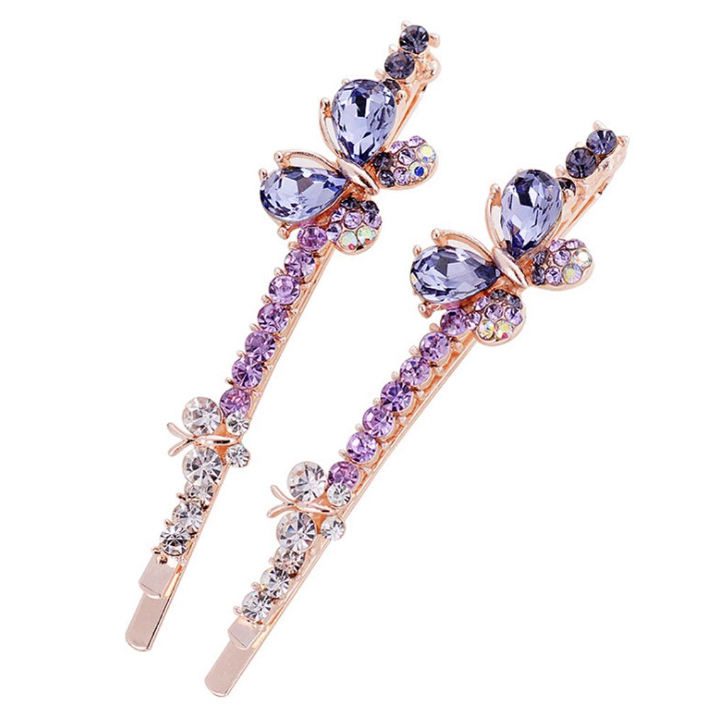 Cặp kẹp tóc hình cánh bướm lấp lánh phong cách Hàn Quốc dành cho nữ