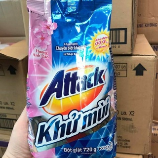  Bột giặt Attack khử mùi hương ngẫu nhiên xà bông giặt gói 720gr 