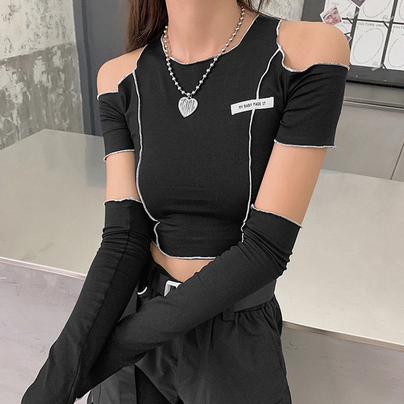 Áo Thun Nữ Ngắn Tay Cổ Tròn Thời Trang