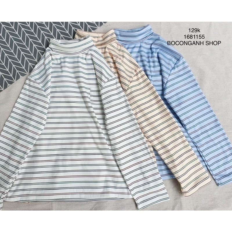 Áo Pull Kẻ Dài Tay 1681155 Form Vừa