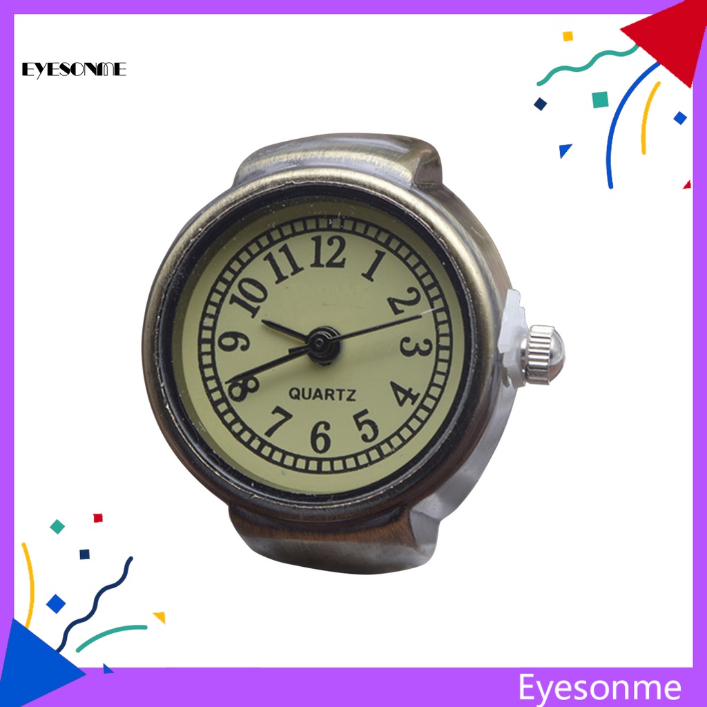 EYES Nhẫn đồng hồ đeo tay nhỏ gọn phong cách Ả Rập cổ điển dùng hàng ngày