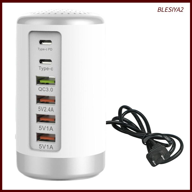Bộ Ổ Cắm Sạc Điện Thoại Để Bàn Với 6 Cổng USB