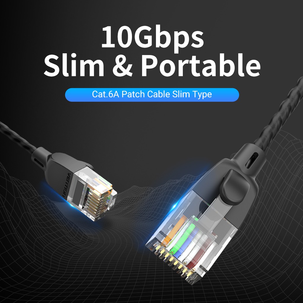 Dây Cáp Mạng VENTION Rj45 Cat6A Ethernet 10 Tốc Độ Cao