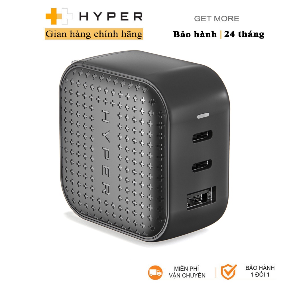 Sạc đa cổng Hyperjuice GaN 66W Charger Smallest - Nhỏ nhất thế giới (HJ265) - Hàng Chính Hãng