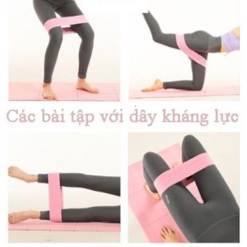 Dây miniband kháng lực tập gym mông chân đùi Aolikes siêu bền