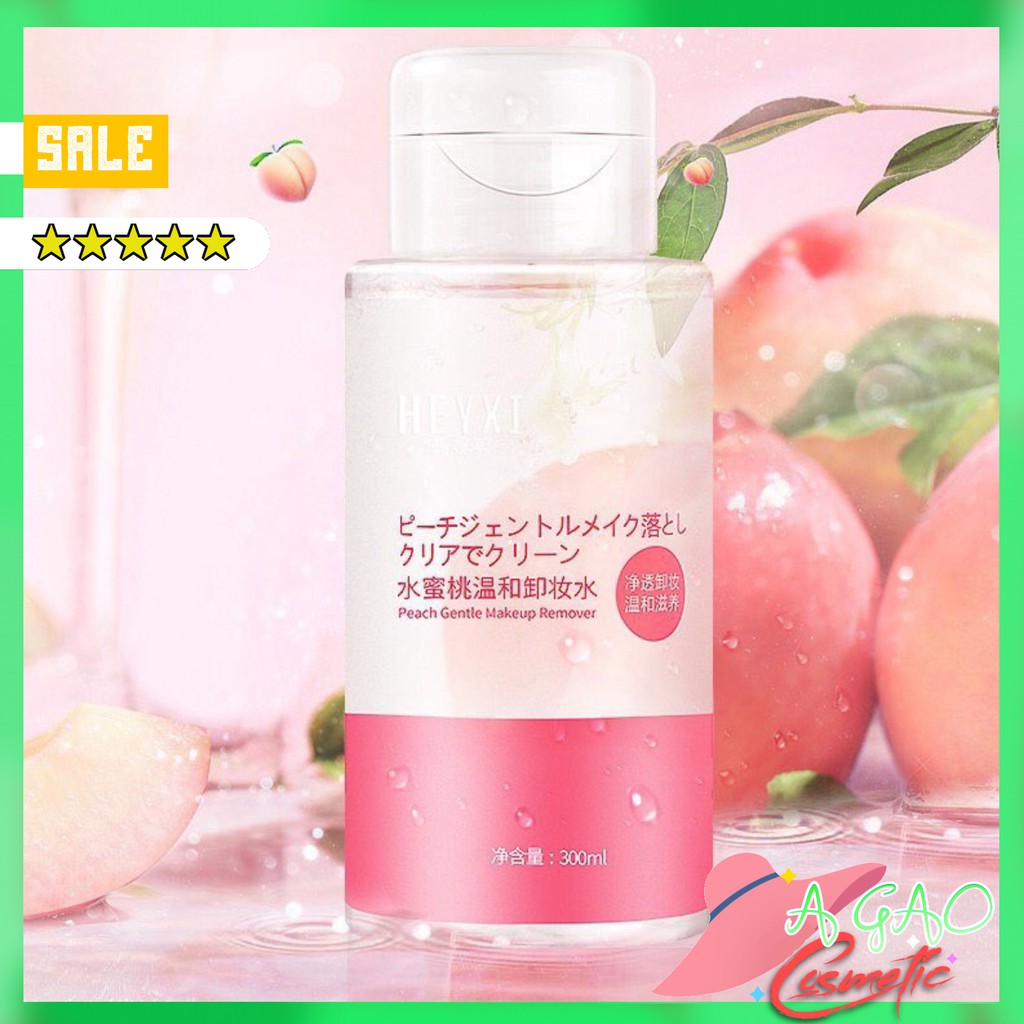 🍑🍑Tẩy Trang Đào Heyxi, Hàng Nội Địa Trung Tẩy Cực Thích, Mịn, Sạch, Da Căng Bóng 300ML🍑🍑