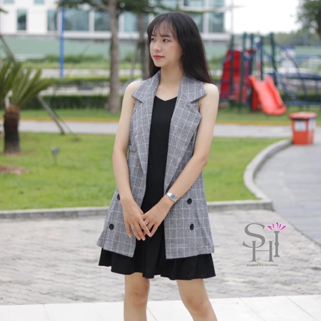 áo blazer sát nách form dài