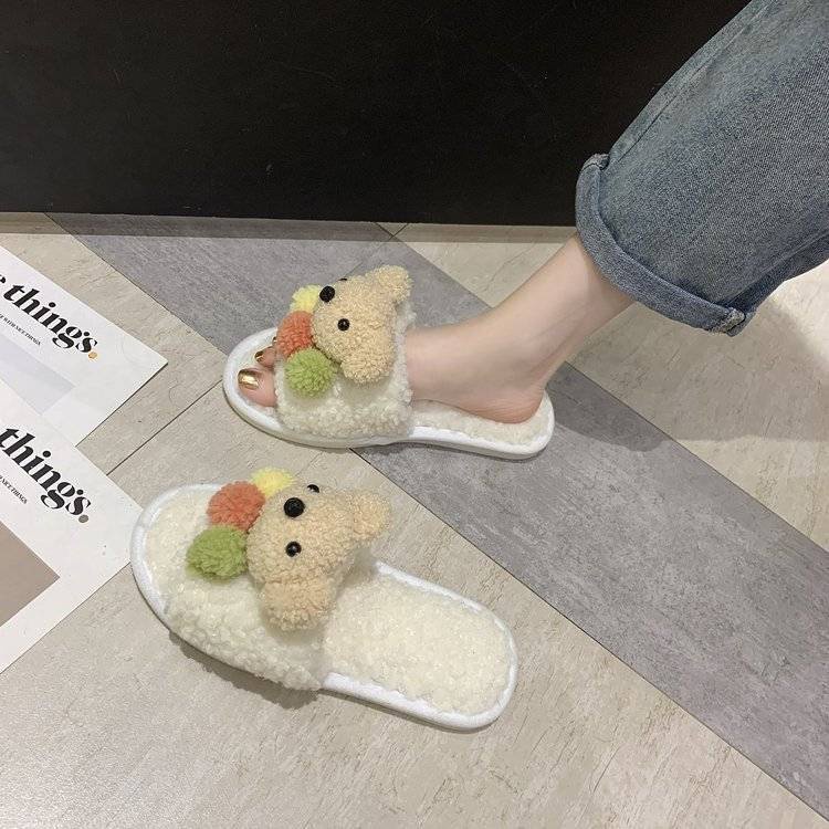 Dép Bông Đi Trong Nhà Mùa Đông Phong Cách Mới Dễ Thương Cho Nữ