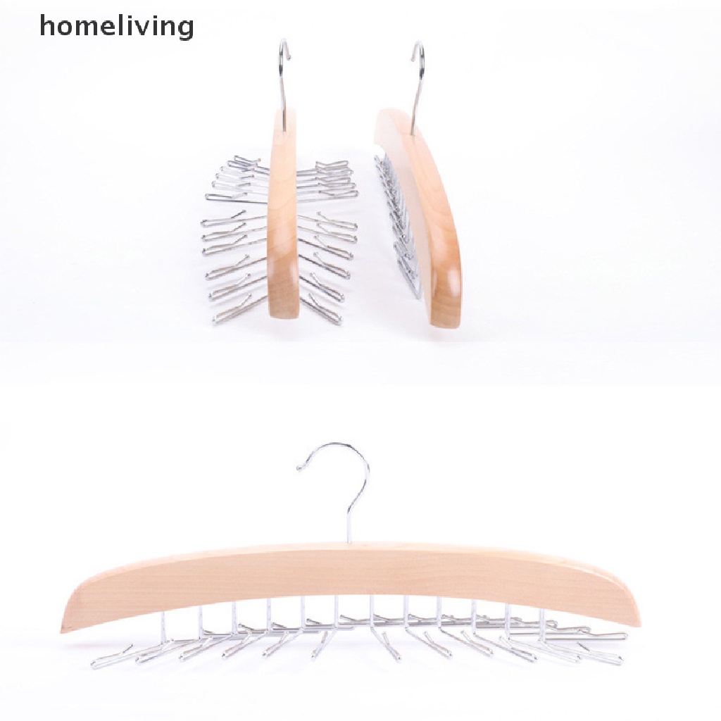 Giá Đỡ Thắt Lưng / Cà Vạt Bằng Gỗ 12 / 24 Móc Đa Năng