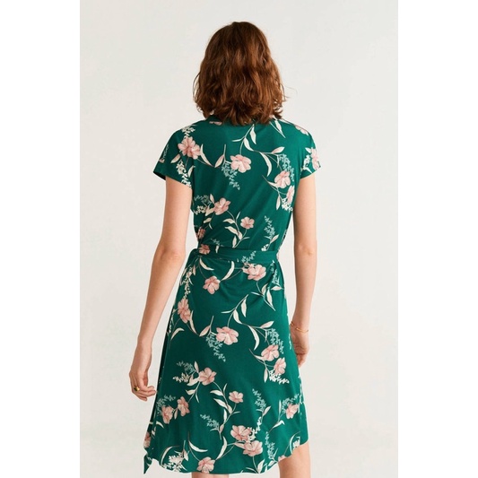 Váy hoa wrap buộc dây