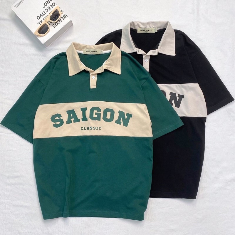 Áo Thun POLO SAIGON Oversize Vải Tici Da Cá Form Rộng Unisex - Yowol SG