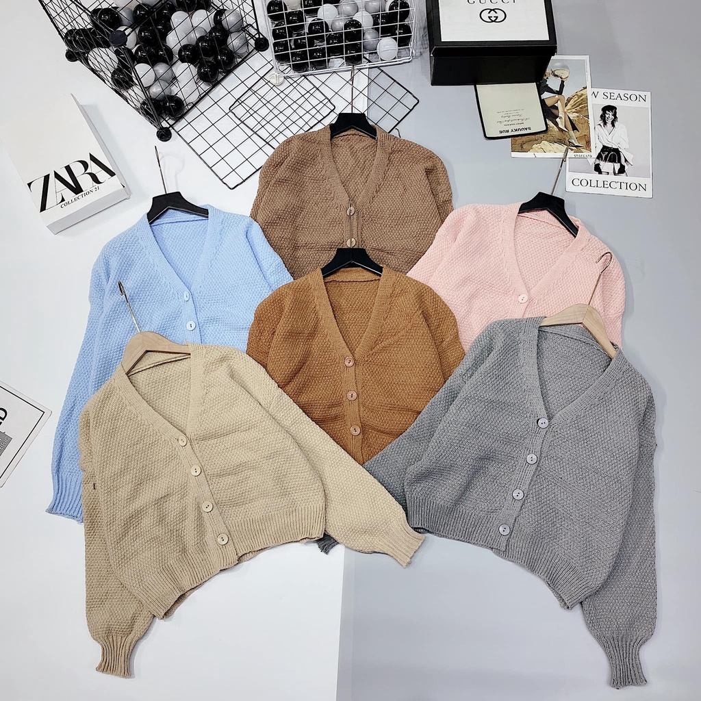 Áo khoác len gạo màu hot hit (kèm ảnh thật,video)