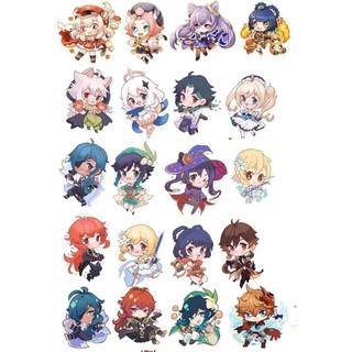 10-50 hình dán sticker Genshin impact decal ( random hình )