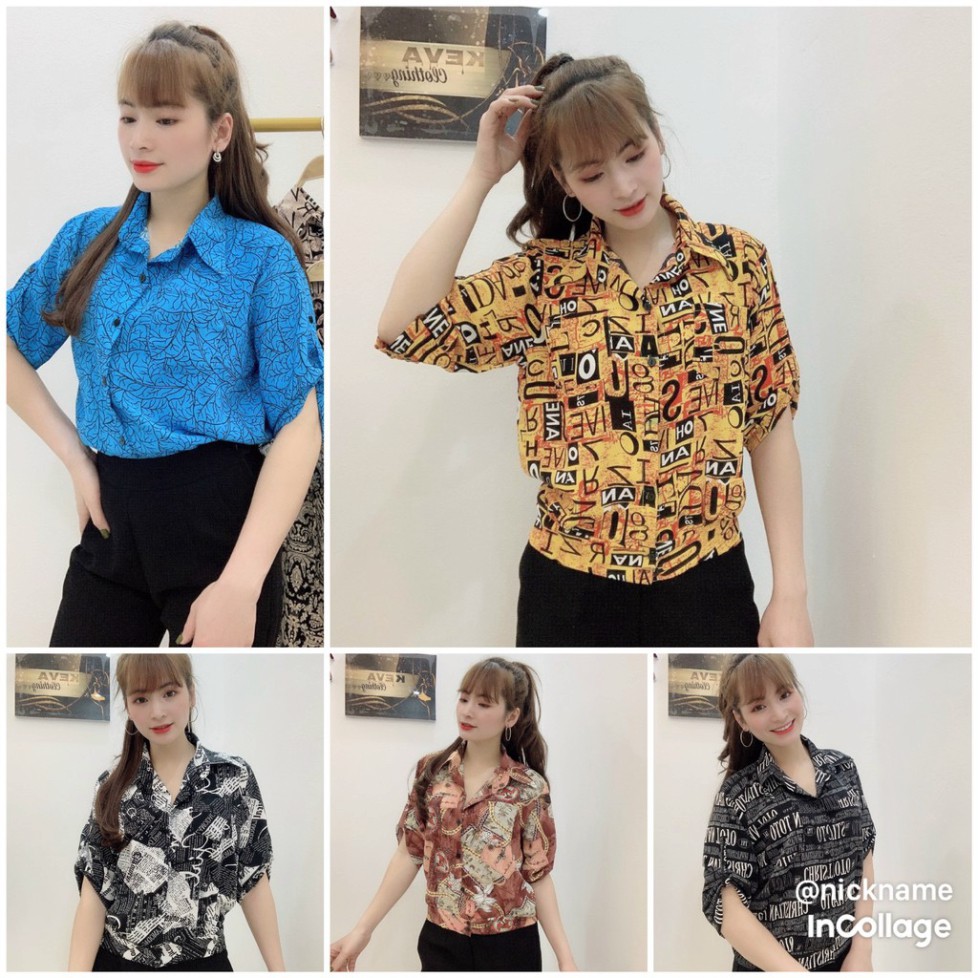 [FREESHIP] Áo Sơ Mi Hoa Cho Nữ, Kiểu Dáng Sang Trọng, Áo Kiểu Tay Lỡ Chất Lụa Cao Cấp  💖 Mã Q5