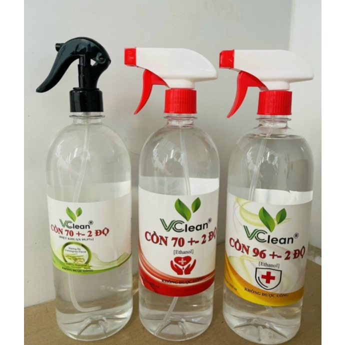 Cồn sát khuẩn y tế Vclean 70 độ chai có vòi 1000ml
