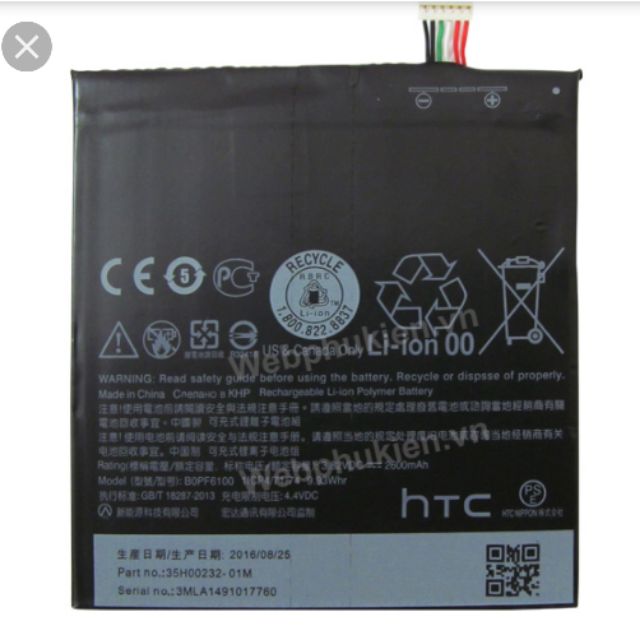 Pin htc desire 820 xịn bảo hành 6 tháng