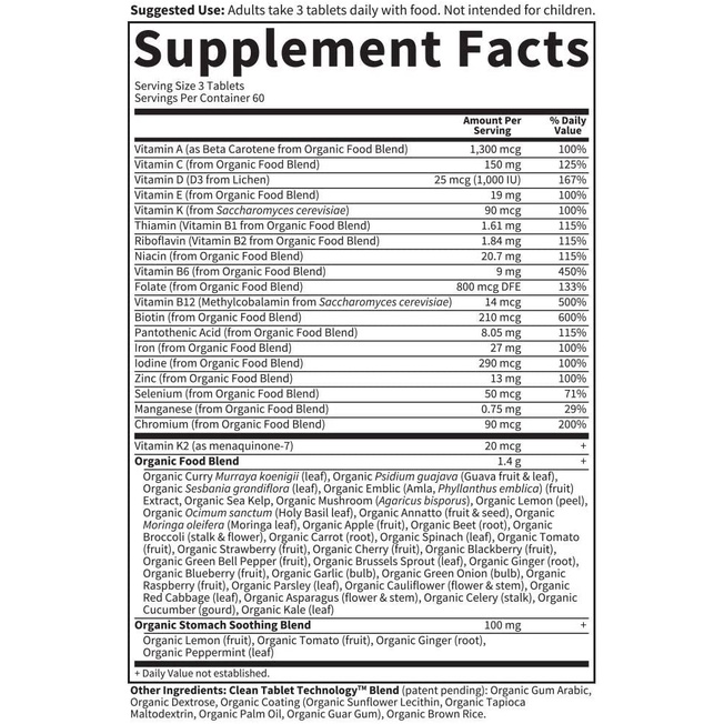 Vitamin Khoáng Chất Cho Mẹ Bầu 180 Viên - Folate 800mcg - Garden Of Life - Prenatal MultiVitamin Mykind Organic