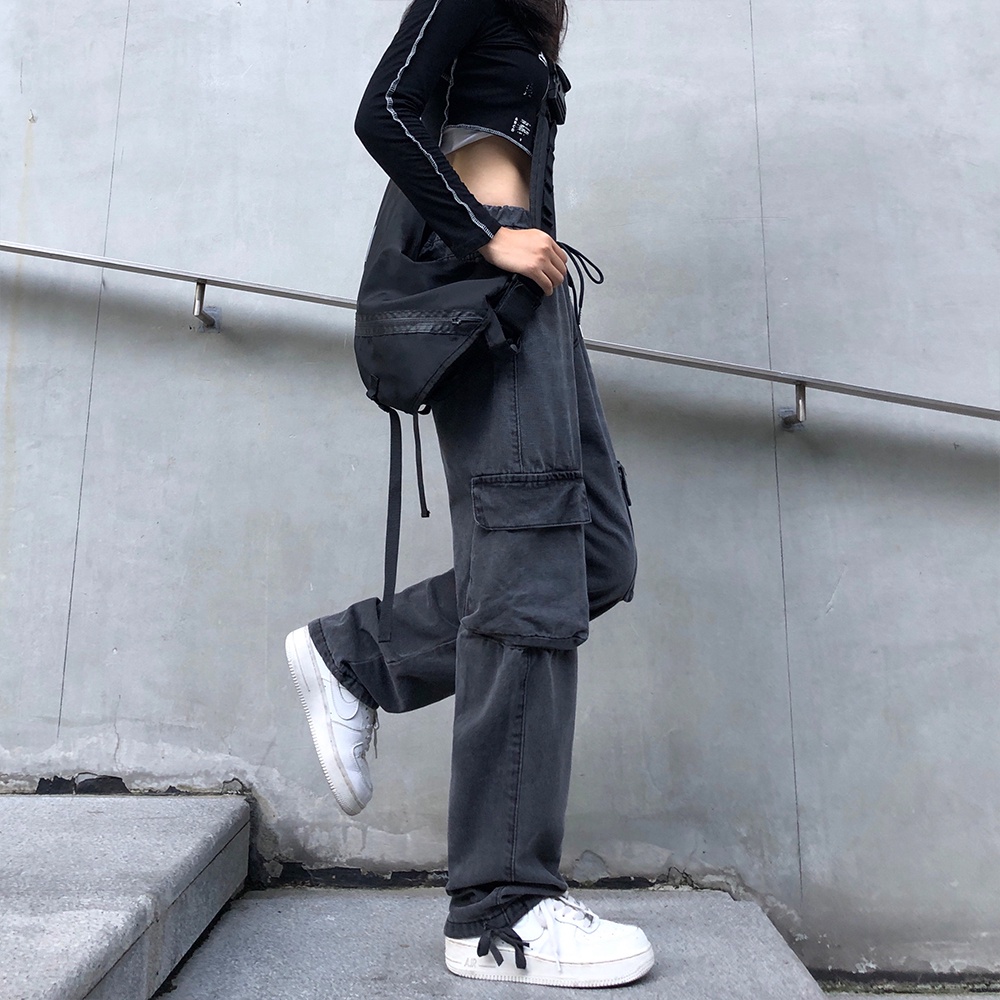 QUẦN JEAN XÁM TÚI HỘP HAI BÊN (J0692)