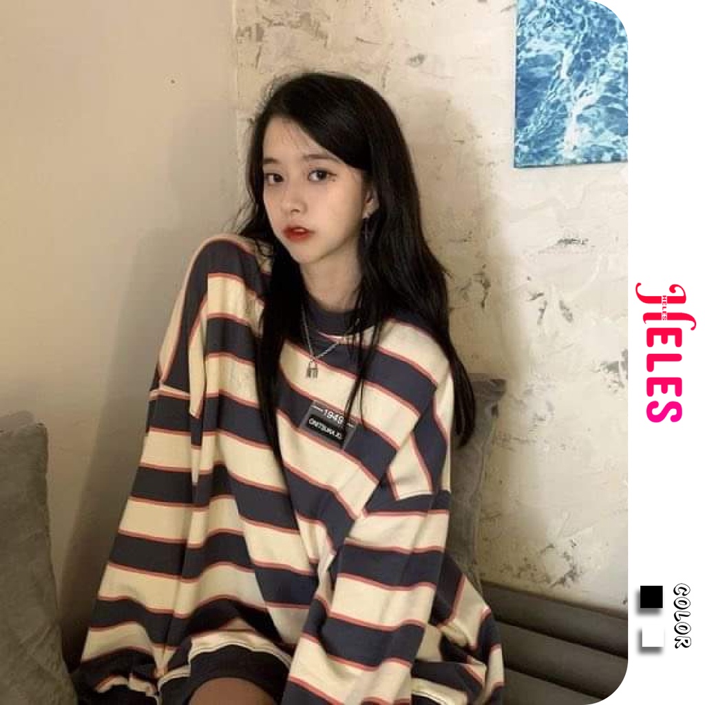 Áo nỉ sweater dáng rộng unisex phong cách Ulzzang Hàn Quốc cho nam nữ KẺ NGANG HELES K09 | BigBuy360 - bigbuy360.vn