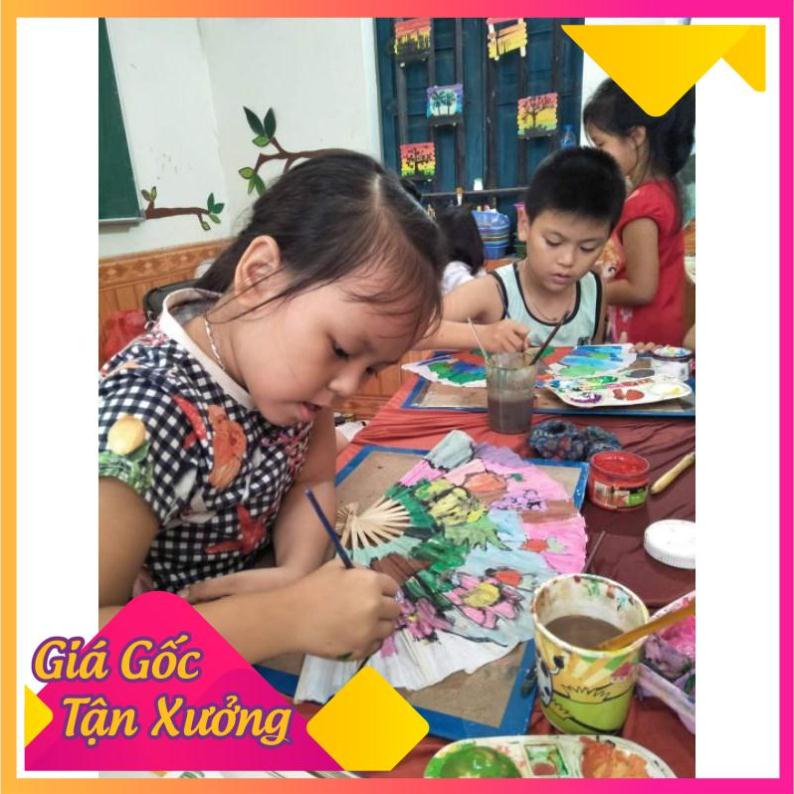 Bộ 10 quạt giấy màu trắng cho bé sáng tạo - MỘC XINH